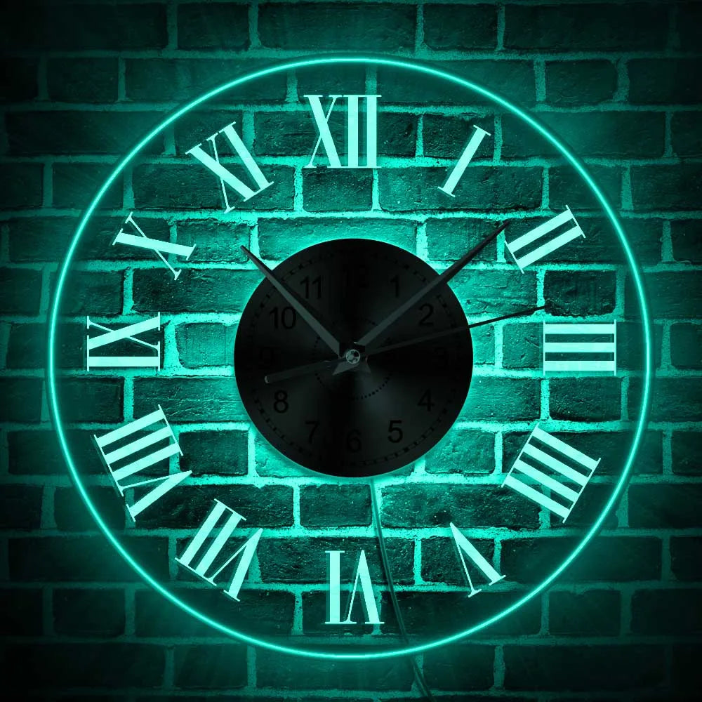 Neon Wall Clock