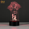 Beautiful FLOWER Shape 3D illusion Night Lamp