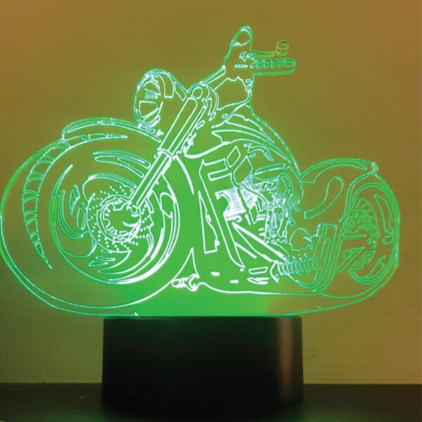 Creative Motorbike 3D Illusion Lamp Bedside Table Tamp