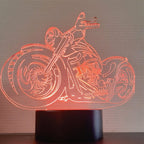 Creative Motorbike 3D Illusion Lamp Bedside Table Tamp