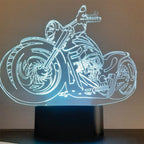 Creative Motorbike 3D Illusion Lamp Bedside Table Tamp