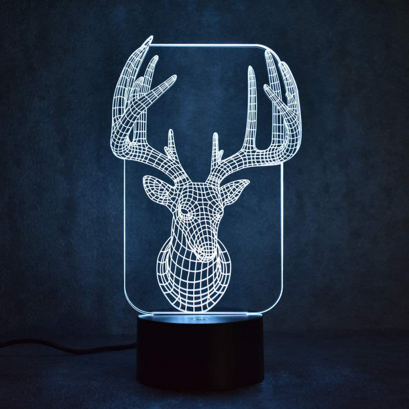 Beautiful Deer 3D Illusion Night Lamp