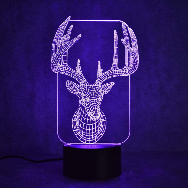 Beautiful Deer 3D Illusion Night Lamp