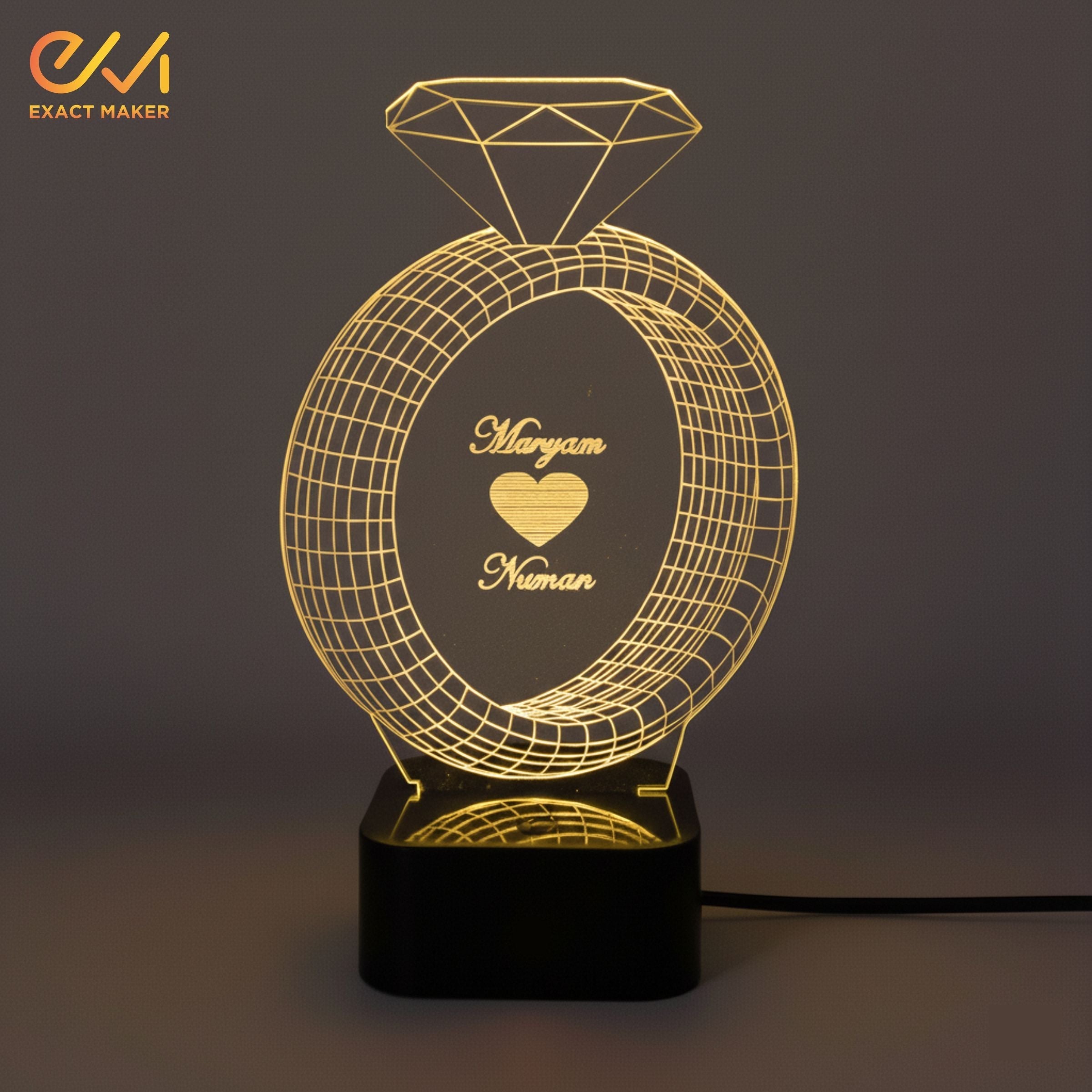 Customize 3D Ring illusion Lamp, 3D Light Lamp,