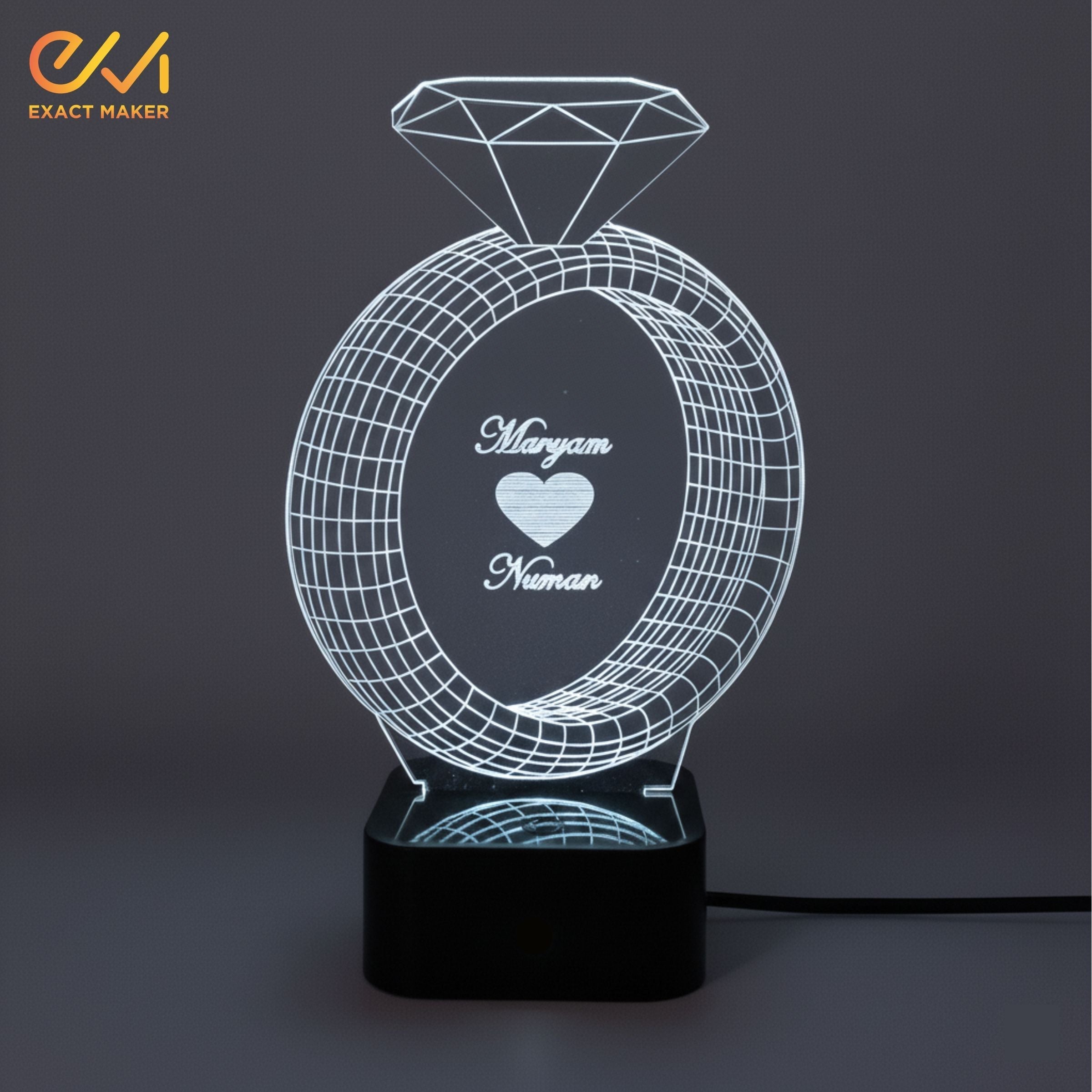 Customize 3D Ring illusion Lamp, 3D Light Lamp,
