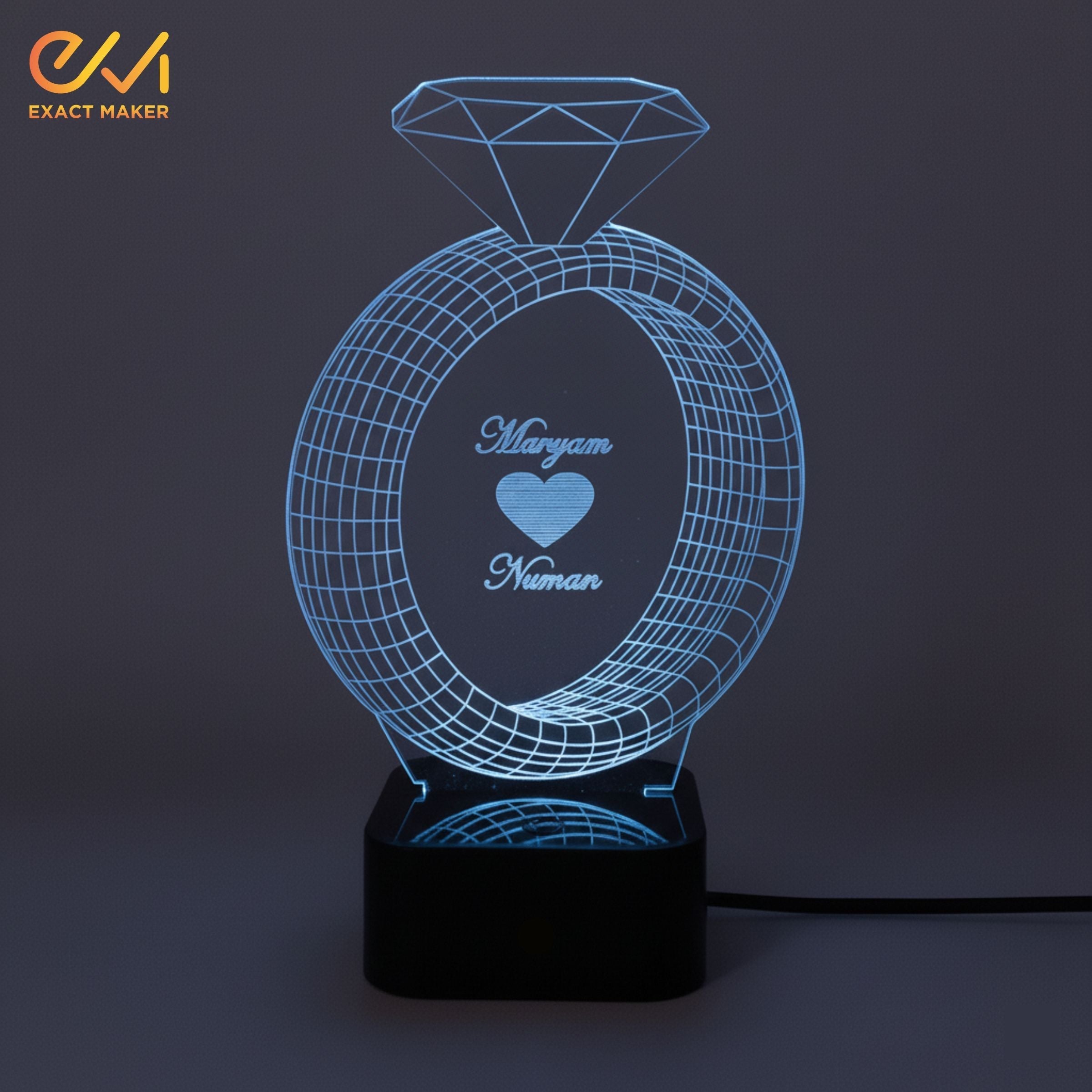Customize 3D Ring illusion Lamp, 3D Light Lamp,