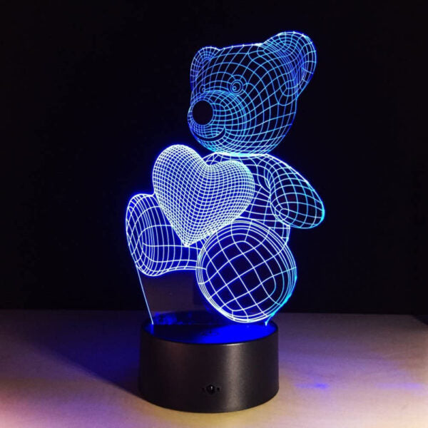 Teddy Bear Lights 3D Illusion Night Lamp