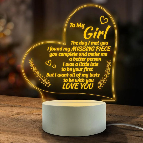 I Love You’ Gift for Her, 3D illusion Night Lamp