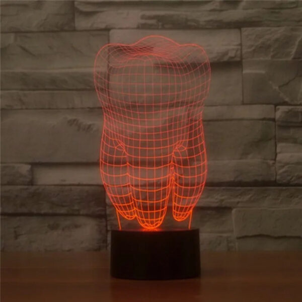 Creative Dental  Teeth Shape 3D Illusion Lamp