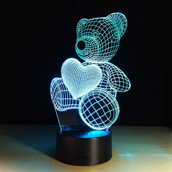 Teddy Bear Lights 3D Illusion Night Lamp