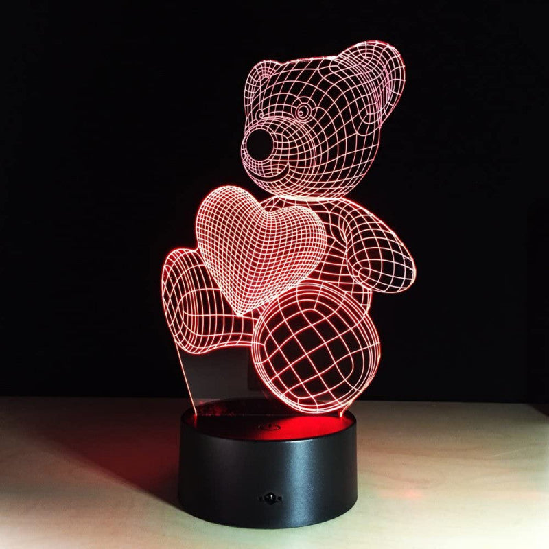 Teddy Bear Lights 3D Illusion Night Lamp