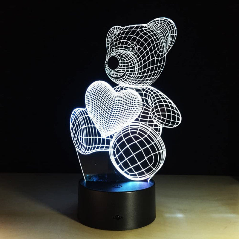 Teddy Bear Lights 3D Illusion Night Lamp