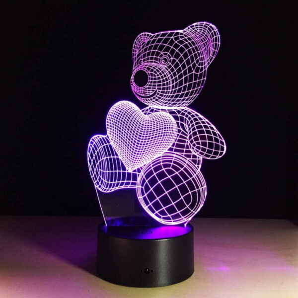 Teddy Bear Lights 3D Illusion Night Lamp