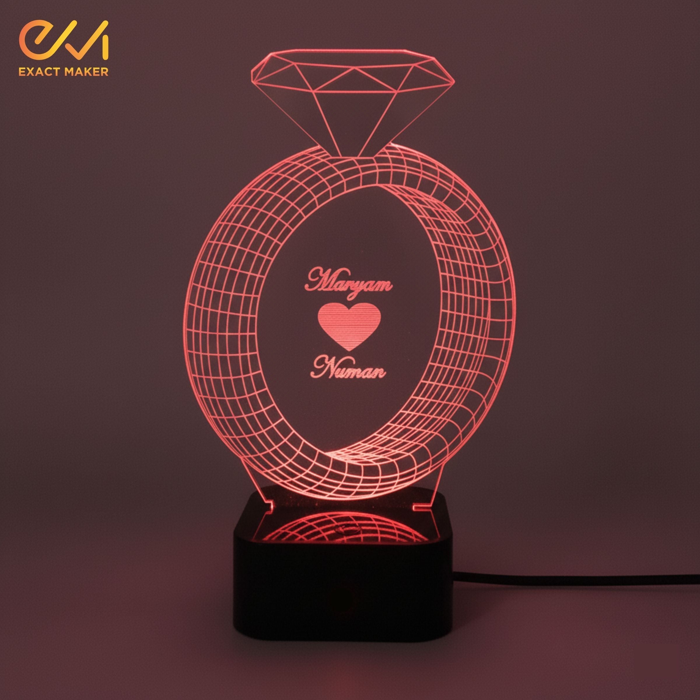 Customize 3D Ring illusion Lamp, 3D Light Lamp,