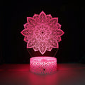 Creative Mandala Art Spiritual 3D illusion Night Lamp