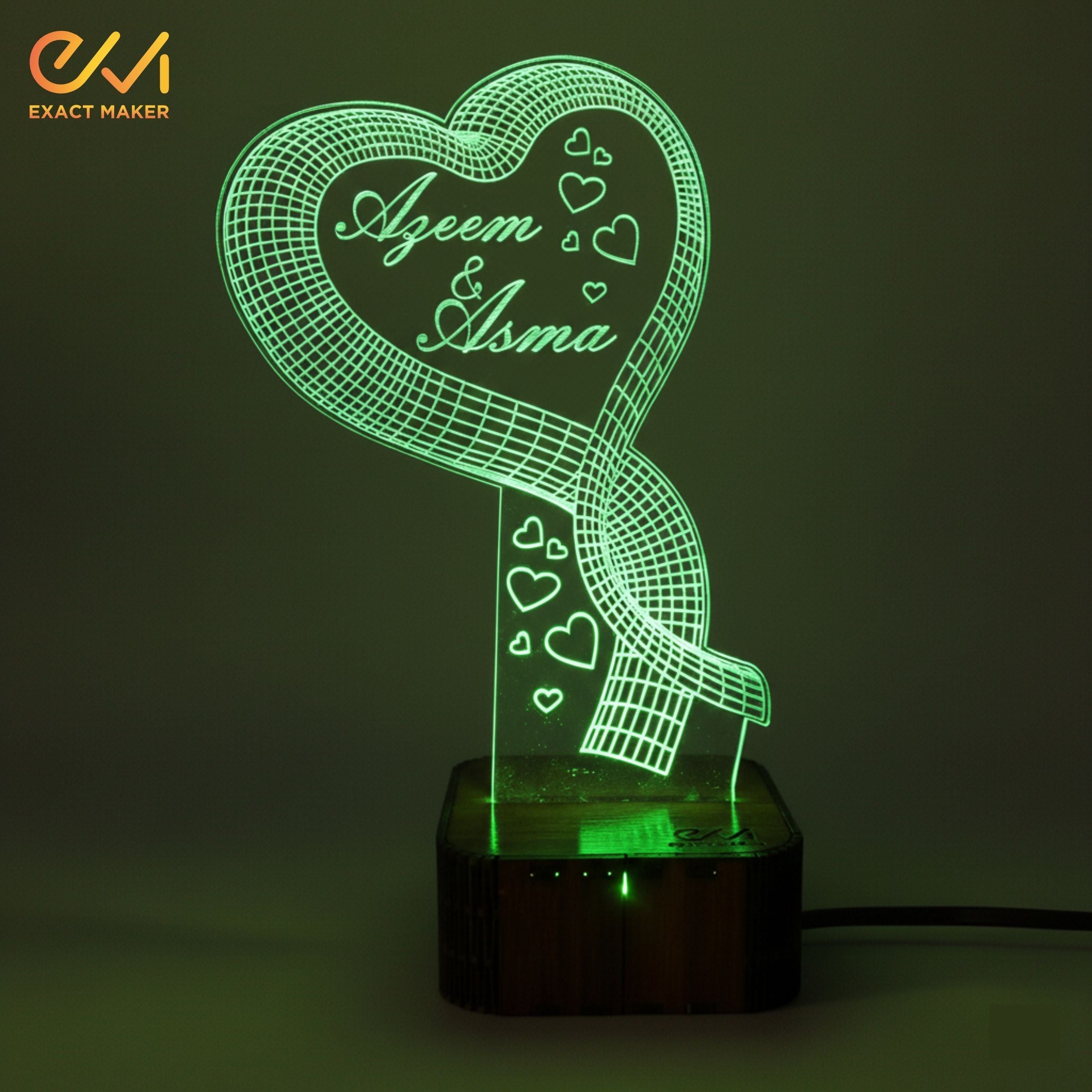 Customize Couple 3D illusion Lamp, 3D Light Lamp