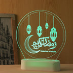 "Ramadan Kareem" 3D Illusion Lamp Islamic Desk Lamp