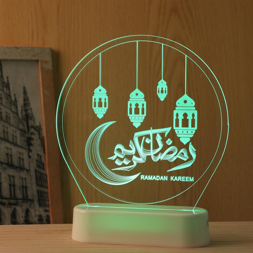 "Ramadan Kareem" 3D Illusion Lamp Islamic Desk Lamp