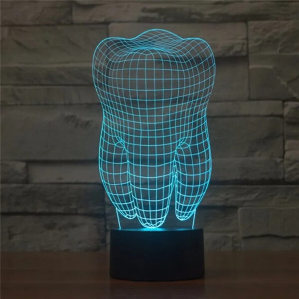Creative Dental  Teeth Shape 3D Illusion Lamp