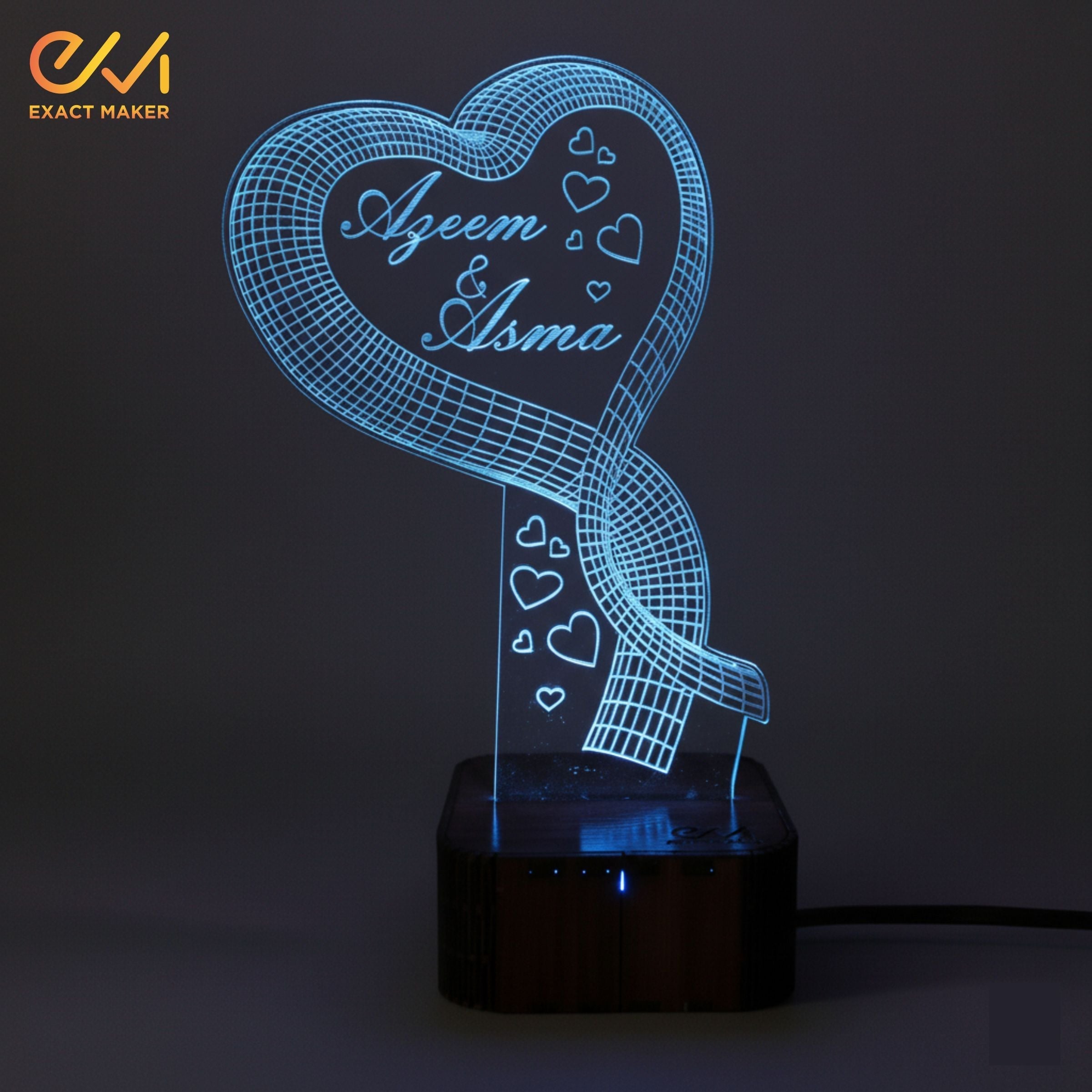 Customize Couple 3D illusion Lamp, 3D Light Lamp
