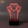 Customize Anniversary 3D illusion Lamp, 3D Light Lamp