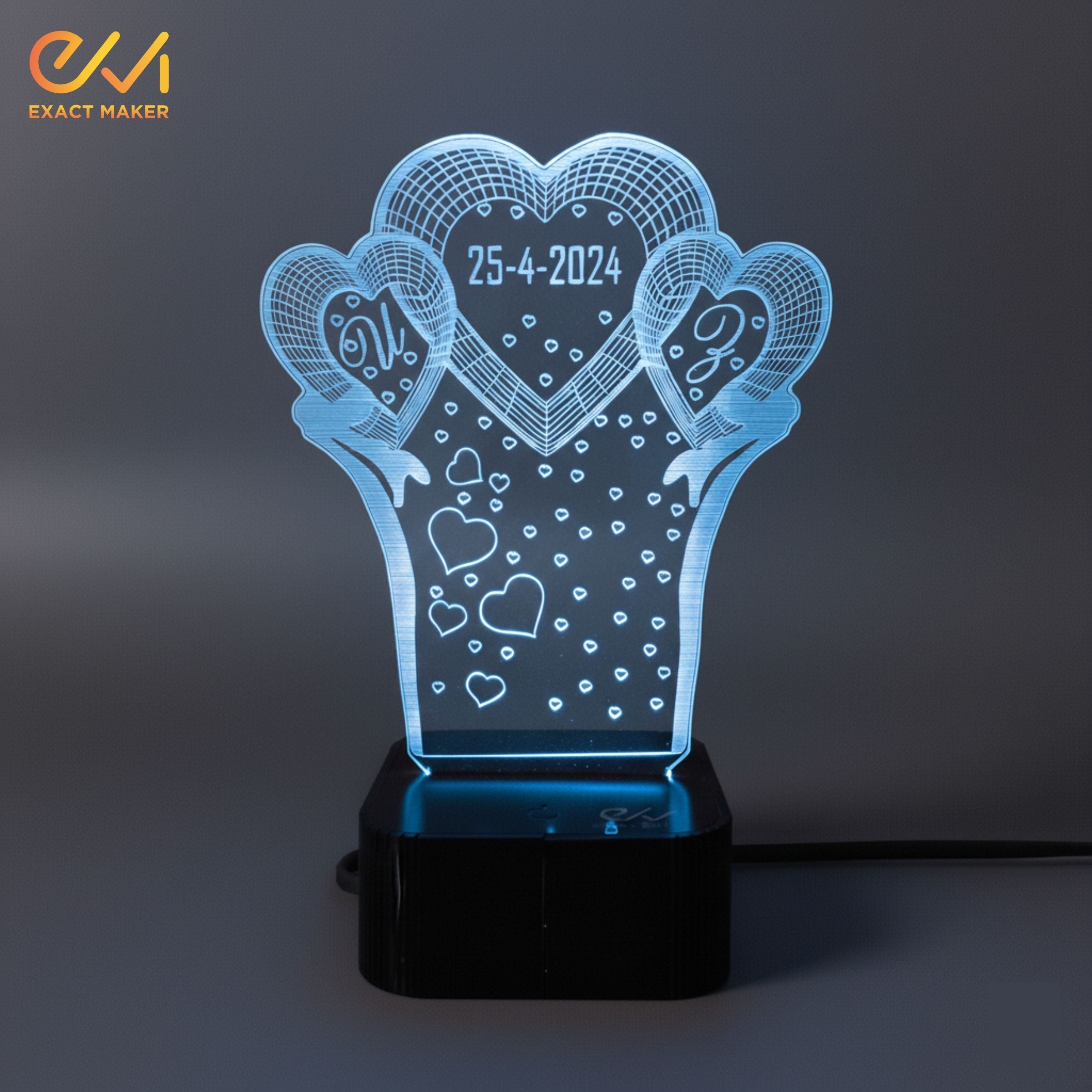 Customize Anniversary 3D illusion Lamp, 3D Light Lamp