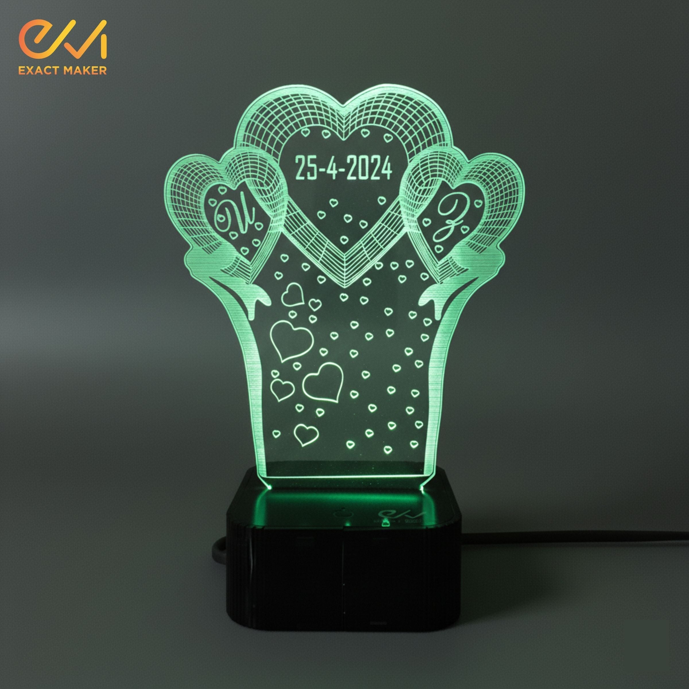 Customize Anniversary 3D illusion Lamp, 3D Light Lamp