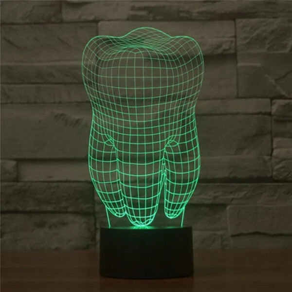 Creative Dental  Teeth Shape 3D Illusion Lamp