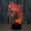 Beautiful Dolphin Play 3D Illusion Night Lamp