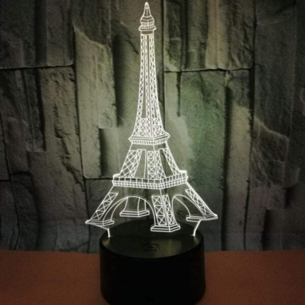 Eiffel Tower Acrylic 3D Illusion Night Lamp
