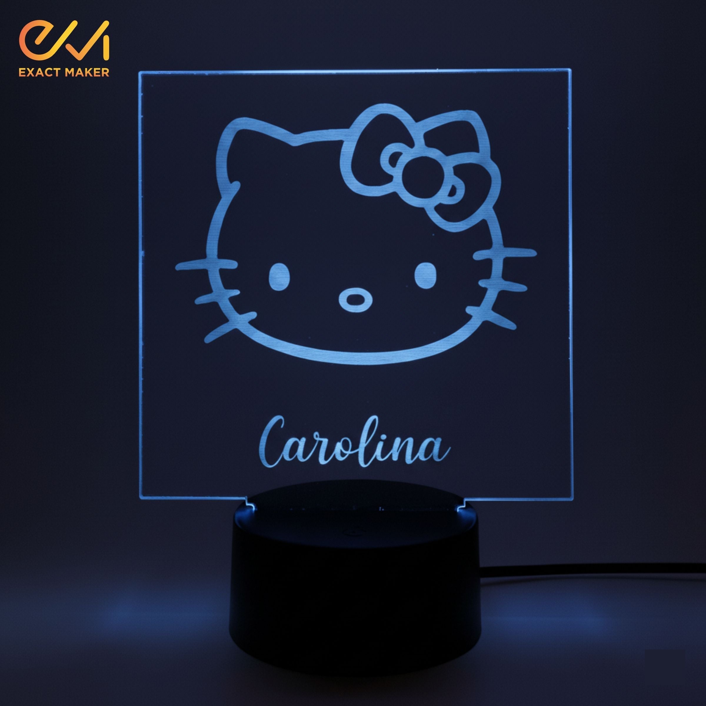 Cute Kitty Cat Night Light, Bedroom Decor 3D Light Lamp