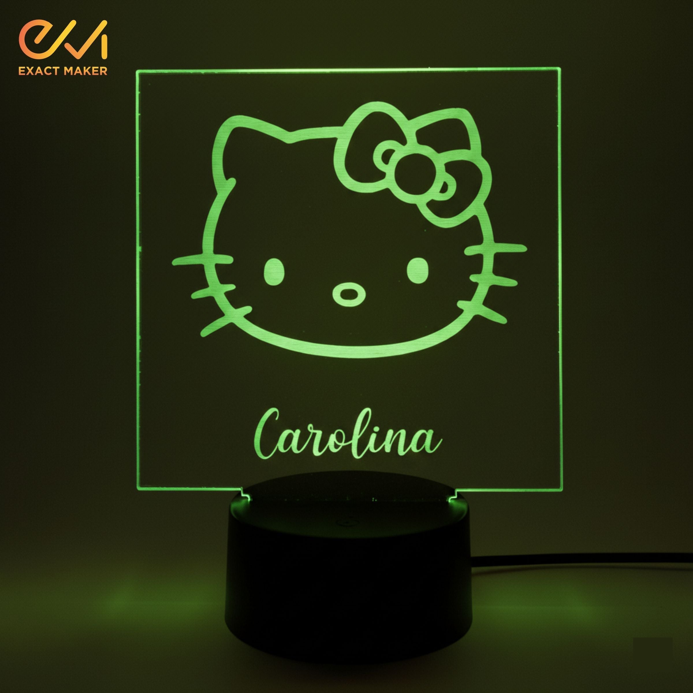 Cute Kitty Cat Night Light, Bedroom Decor 3D Light Lamp