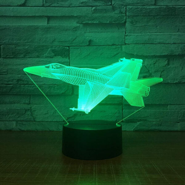 Large F-18 Hornet Aircraft 3D Illusion Lamp