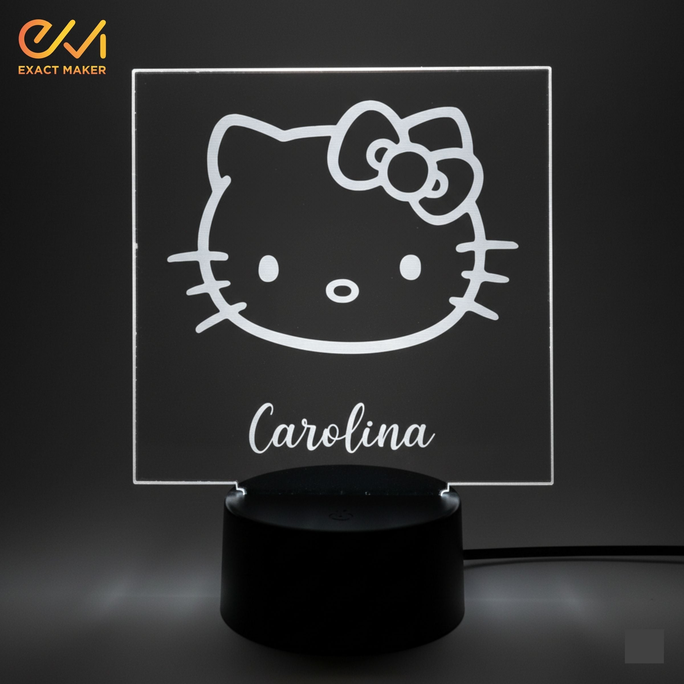 Cute Kitty Cat Night Light, Bedroom Decor 3D Light Lamp