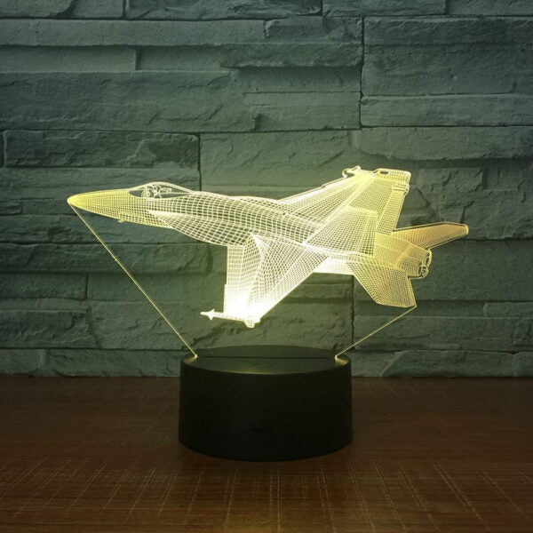Large F-18 Hornet Aircraft 3D Illusion Lamp