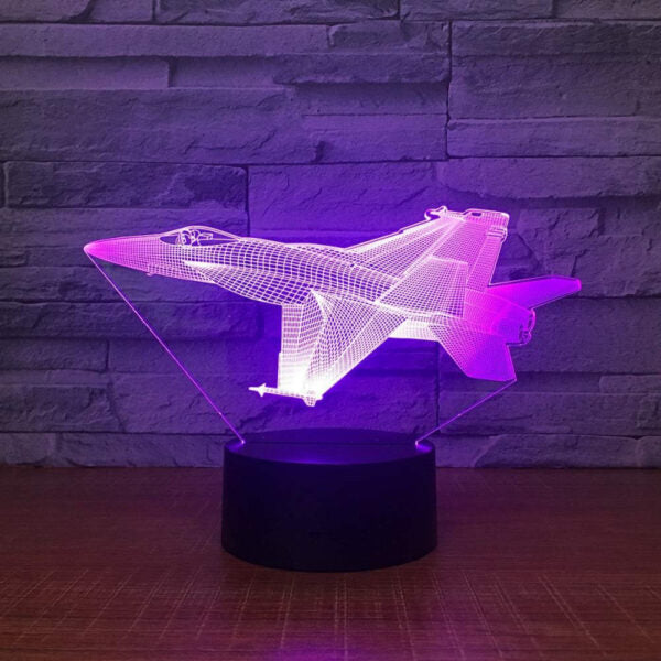 Large F-18 Hornet Aircraft 3D Illusion Lamp