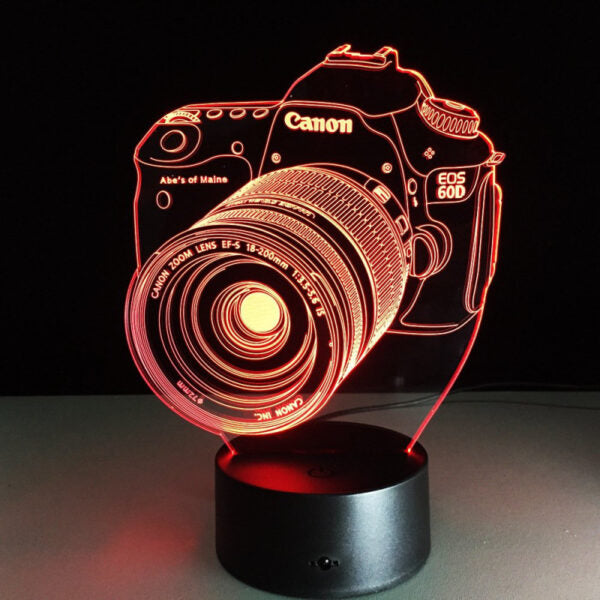 Canon Camera 3D Acrylic Illusion Lamp