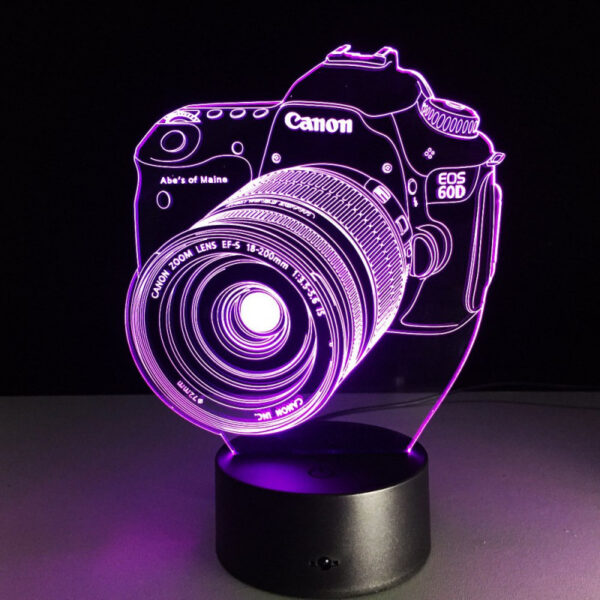 Canon Camera 3D Acrylic Illusion Lamp