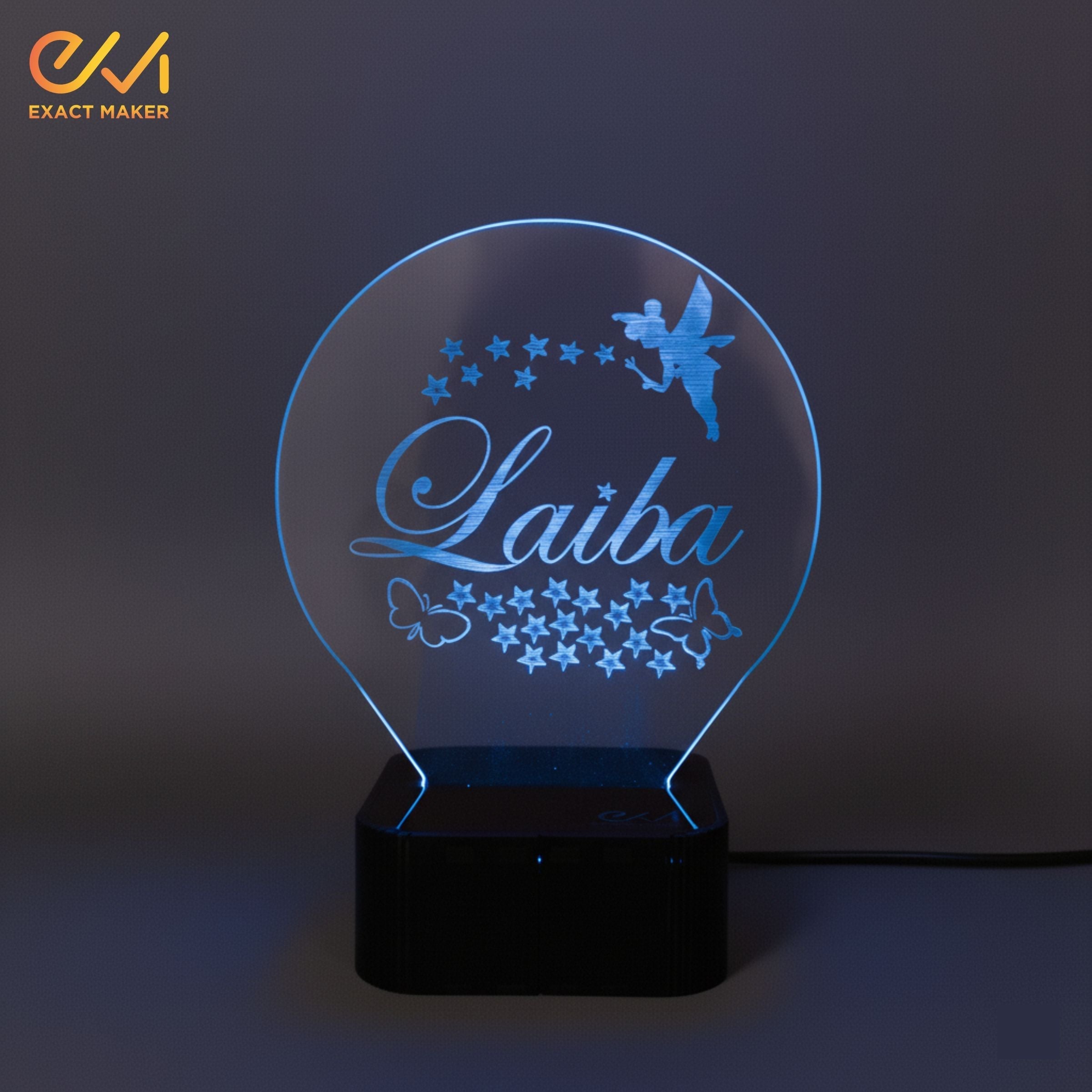 Customize Name 3D illusion Lamp, 3D Light Lamp