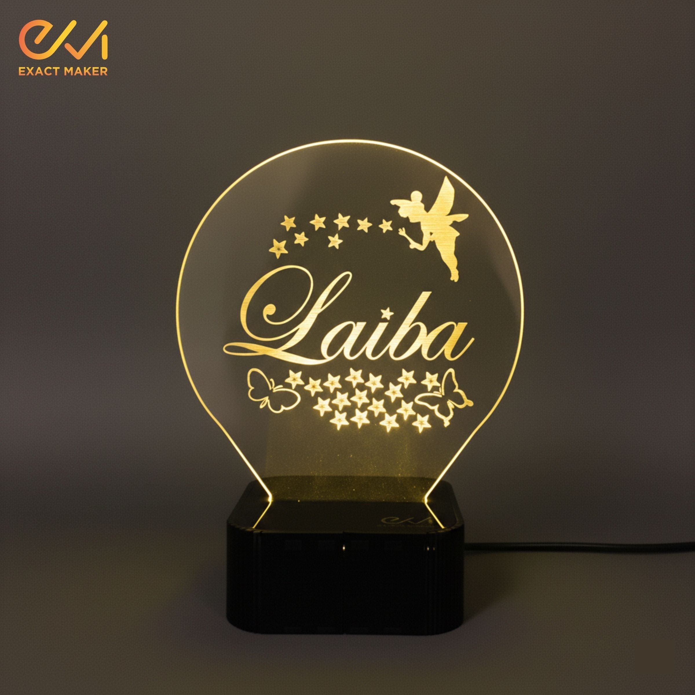 Customize Name 3D illusion Lamp, 3D Light Lamp