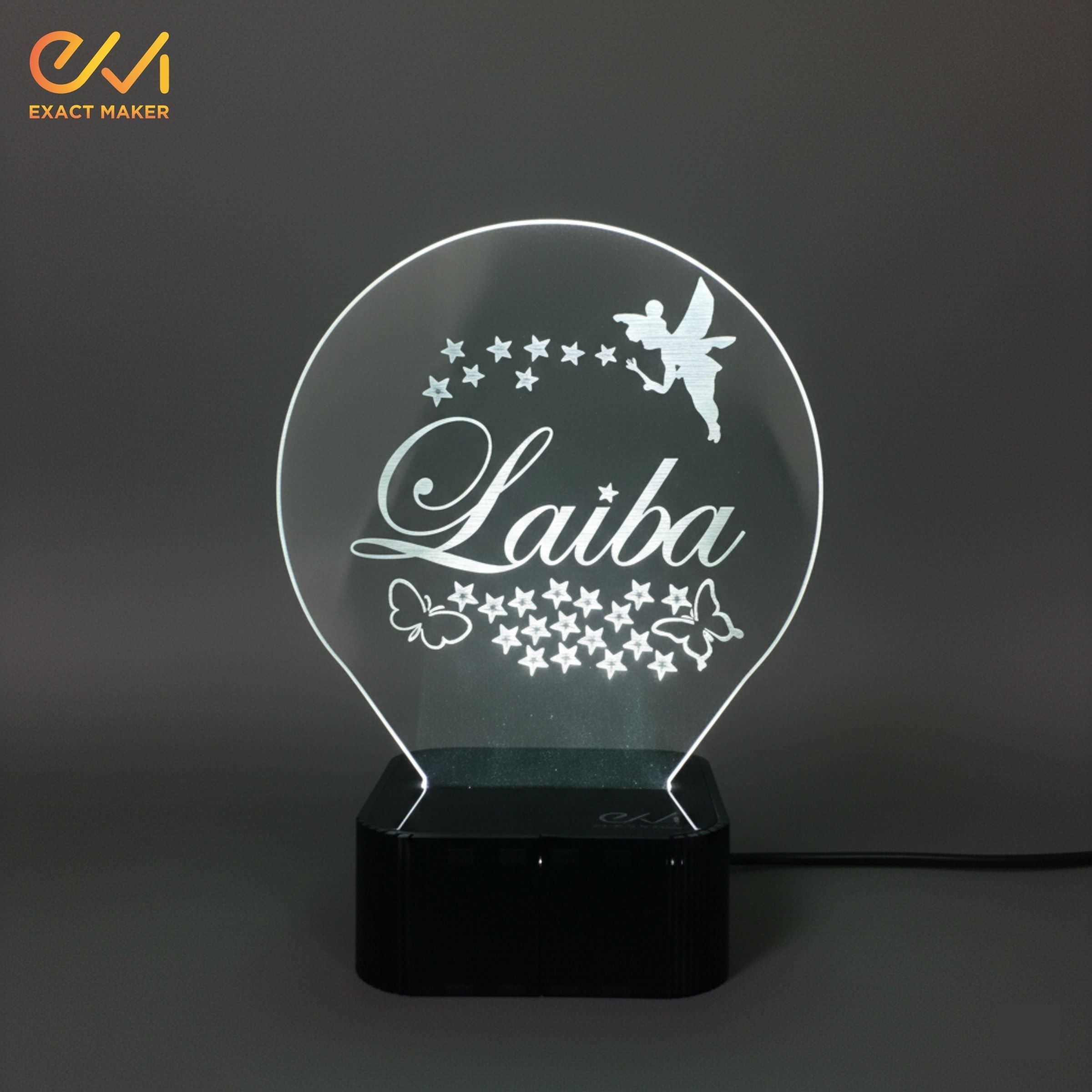 Customize Name 3D illusion Lamp, 3D Light Lamp