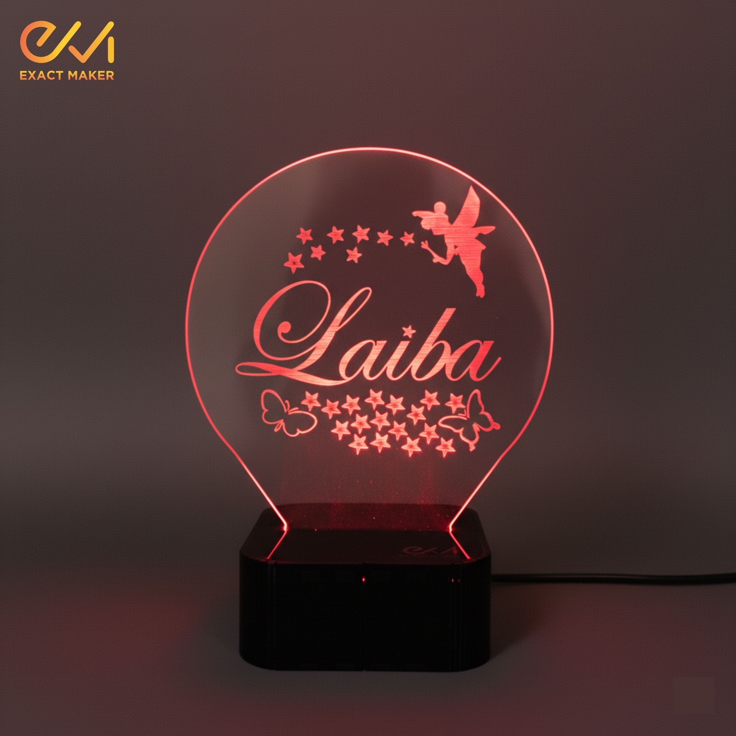 Customize Name 3D illusion Lamp, 3D Light Lamp