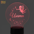 Custom Name With Cute Fairy 3D Illusion Lamp